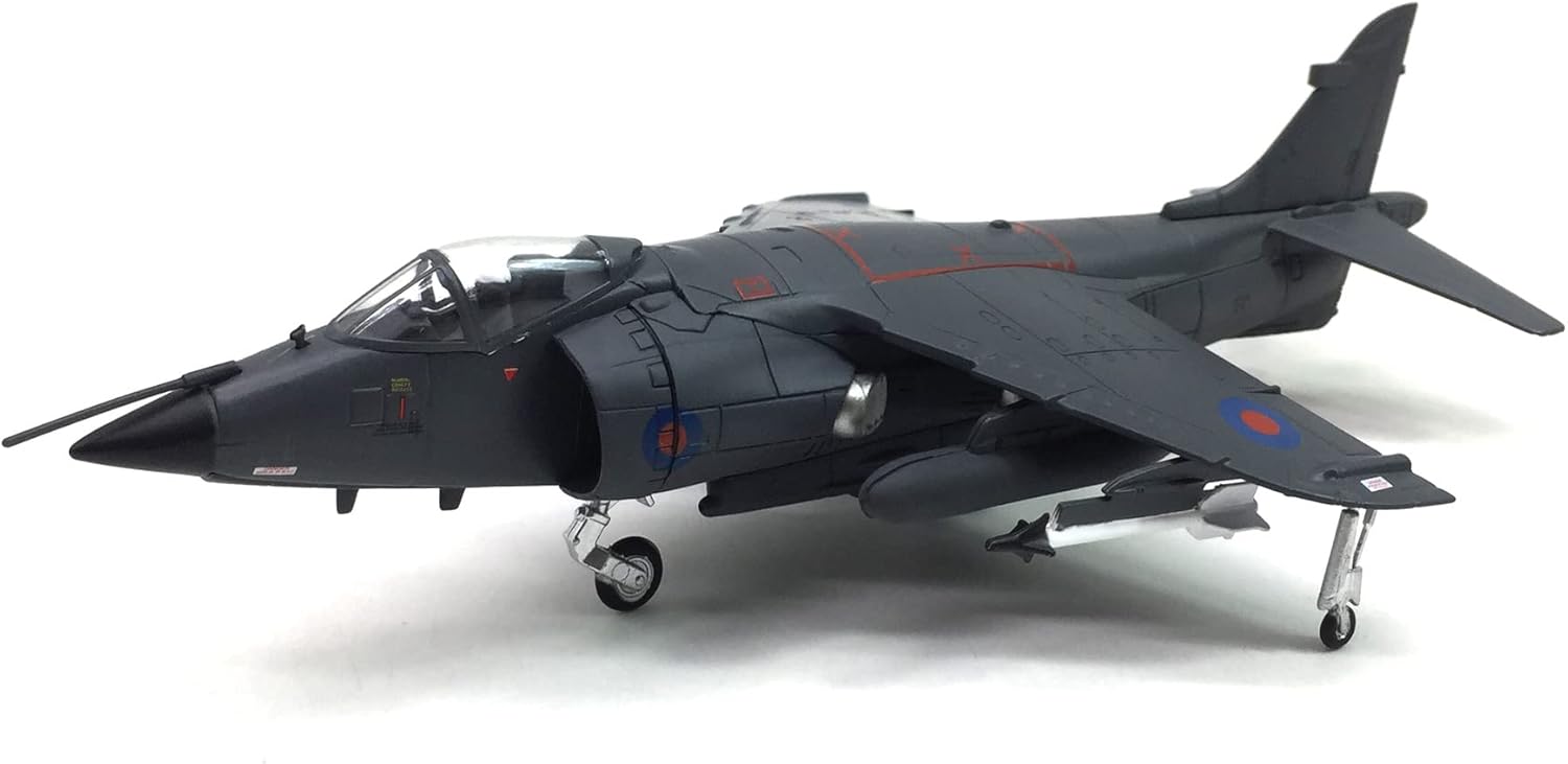 172 Escala de la Fuerza Aérea del Reino Unido 1982 Sea Harrier Jet Fighter Modelo Avión de Aleación Modelo Militar Modelo de avión Fundido a Presión