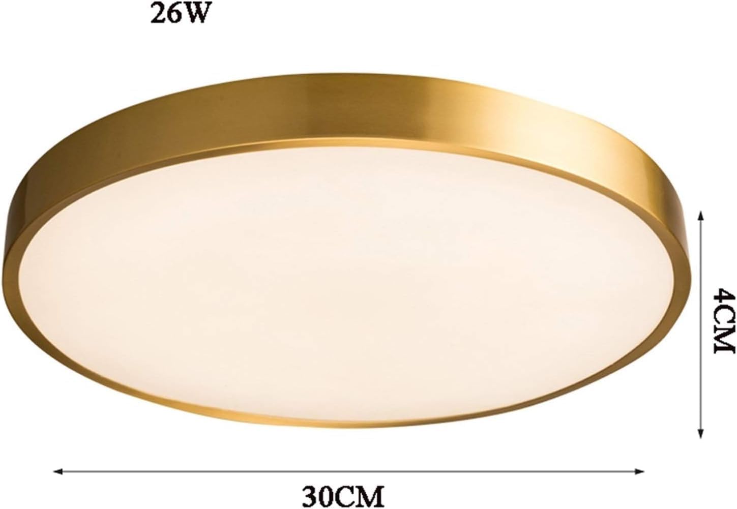 Lámpara de techo LED redonda de latón, lámpara LED con cuentas, ultra fina, para interiores, montaje empotrado, lámpara de techo compatible con