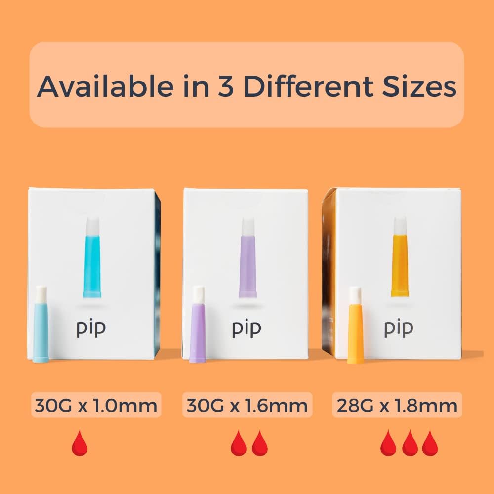 Pip Lancetas, 28 G x 0.071in, caja de 100 unidades