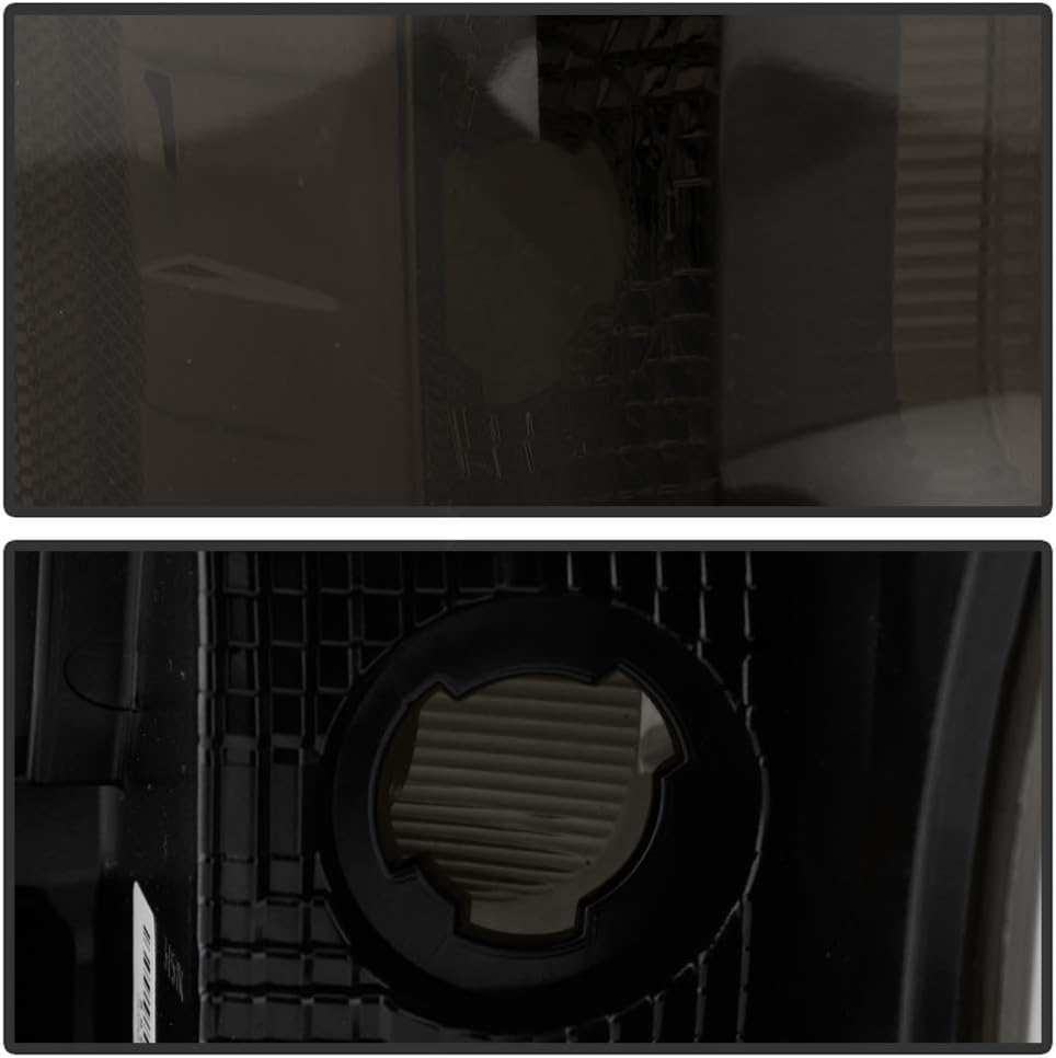 ACANII – Para no LED y punto no ciego 2017-2019 Ford F250 F350 SuperDuty Luces traseras de lente ahumada montaje de lámparas para hornear