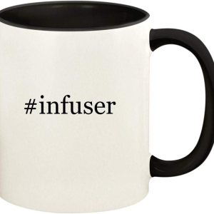 #infuser – 11oz Hashtag Ceramic Colored Handle and Inside Coffee Mug Cup, Black #infuser – 11oz Hashtag Ceramic Colored Handle and Inside Coffee Mug Cup, Black