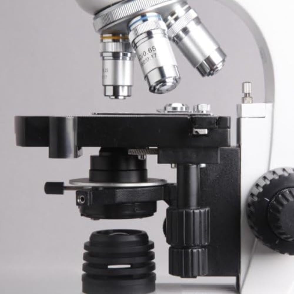 AmScope Microscopio compuesto trinocular digital T360B-10M, aumento 40X-2000X, oculares WF10x y WF20x, Brightfield, iluminación LED, condensador