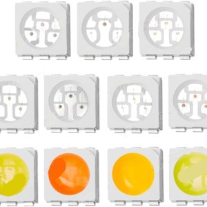 5 unids 5050 SMD LED diodo chip 0.2W blanco cálido rojo verde azul amarillo naranja UV púrpura rosa RGB DIY PCB lámpara luz perlas emisoras (color 5 unids 5050 SMD LED diodo chip 0.2W blanco cálido rojo verde azul amarillo naranja UV púrpura rosa RGB DIY PCB lámpara luz perlas emisoras (color