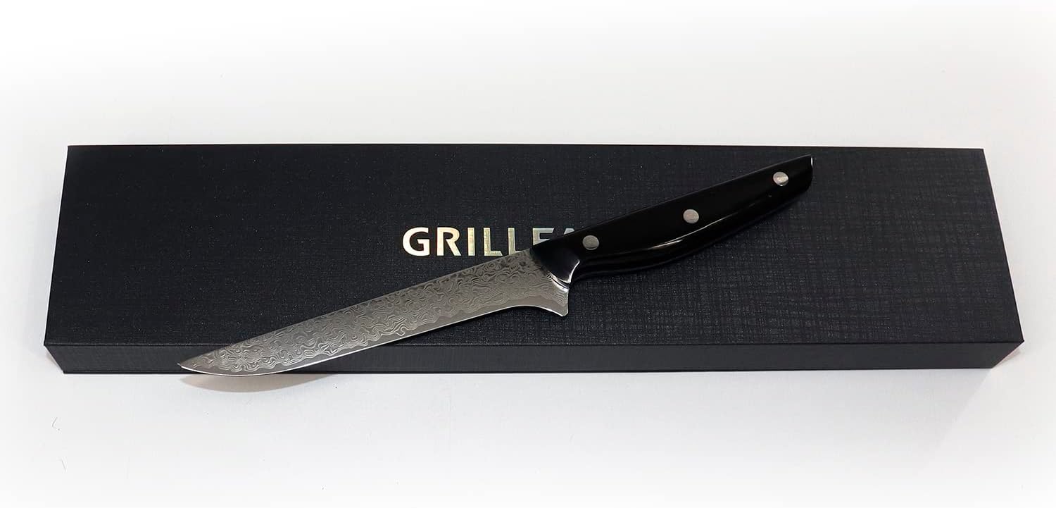 Damascus Knife, VG-10 Damascus Stainless Steel,Chef Knife with Gift Box,Paring knives,Damascus Kitchen Knives,Japanese Knife,6-Inch Steak knife,