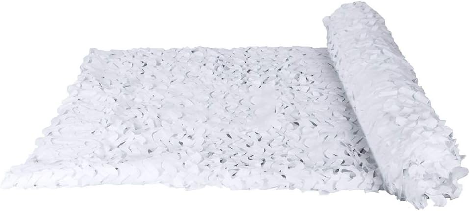 Red de camuflaje de nieve de una sola capa, color blanco para restaurante de jardín, fotografía de fondo temático, decoración de fiestas,