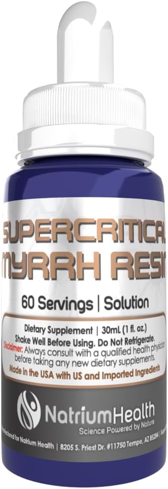 Nootropics Depot Solución de extracto de mirra de CO2 supercrítico  400 mg  Furanodienos al 4%  Mirra de Commiphora  Dolor, inflamación y estado de