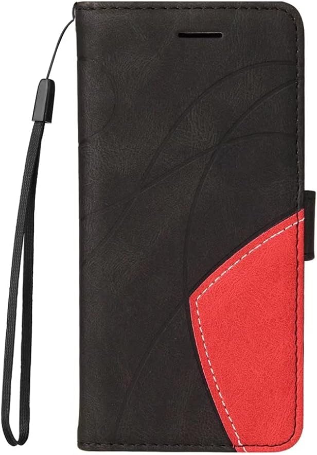 Empalme Xiaomi Poco X3 Pro Wallet Case Negro, correa de muñeca PU cuero cartera cierre magnético cubierta Flip stand funda protectora para Xiaomi