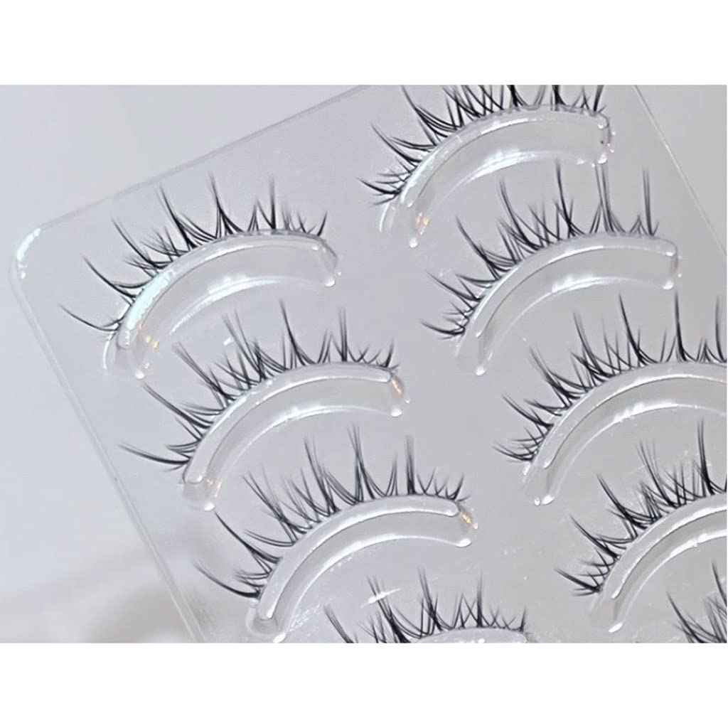 Pestañas Postizas – Pestañas postizas de aspecto natural, pestañas de manga finas, pestañas postizas coreanas 3D, pestañas postizas de anime japonés