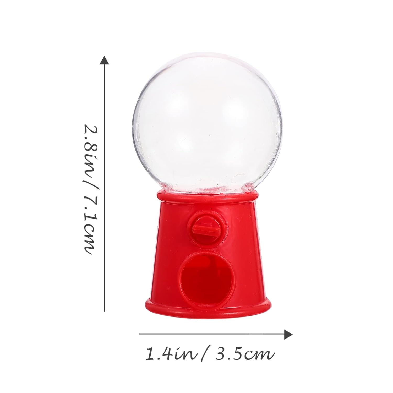 Toddmomy 12 unidades de plástico mini dispensador de caramelos de plástico máquinas de chicles pequeña máquina de chicles Adornment Party Candy