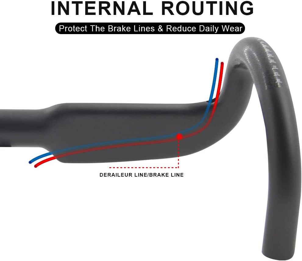 RXL SL Barras de caída de carretera 1-14 “manillar de carbono 31.8 enrutamiento interno manillar compacto caída manillar carbono Giber bicicleta de