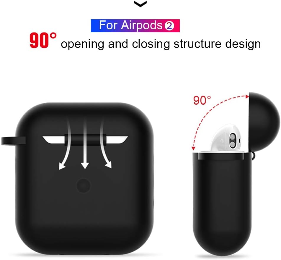 Funda protectora para Airpods 2, funda protectora de silicona suave para Airpods, funda protectora de silicona para auriculares, a prueba de golpes,