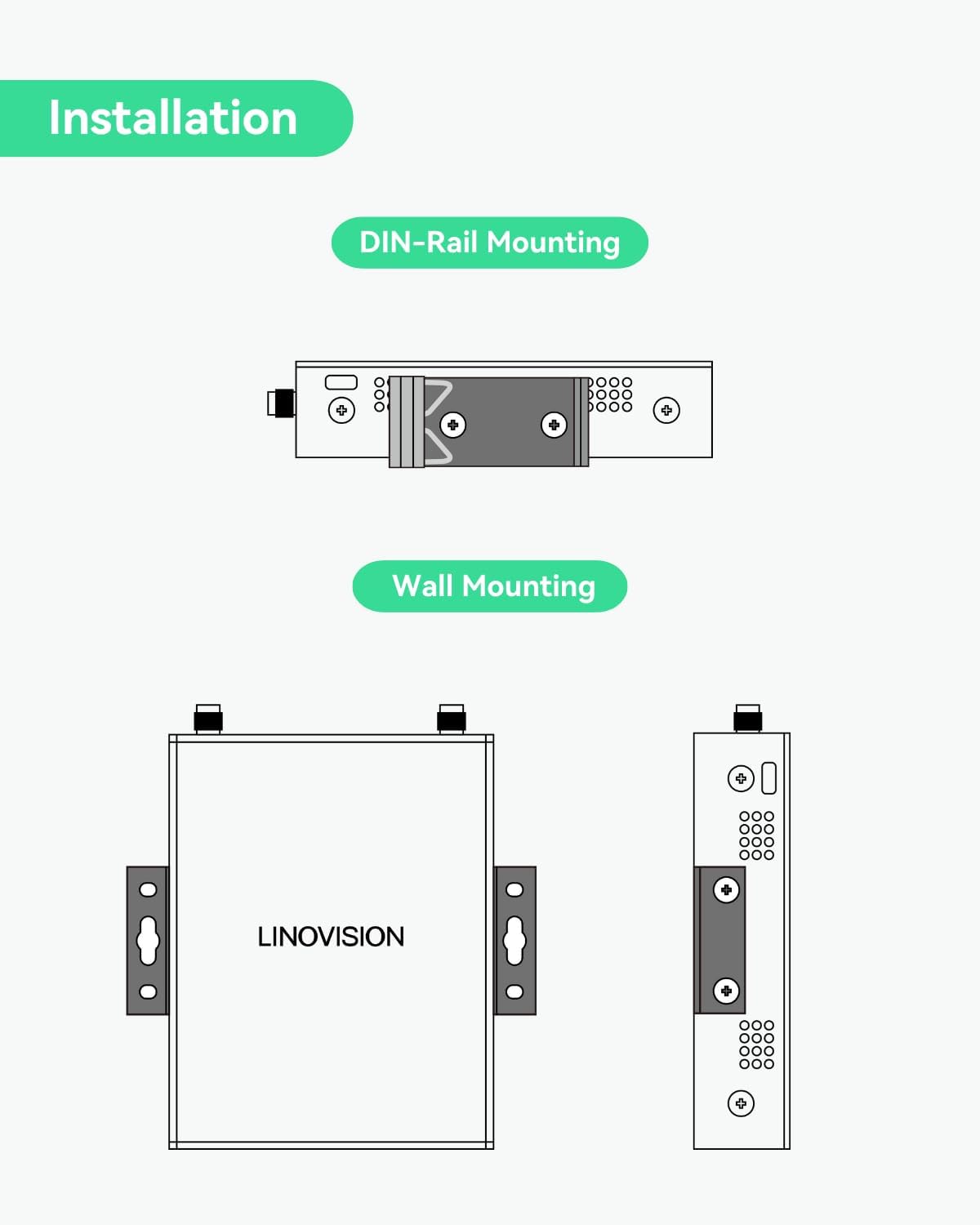 LINOVISION Enrutador celular industrial 4G LTE con SIM virtual y 5 GB de datos libres, el enrutador eSIM soporta RS232RS485, protocolo MQTT,
