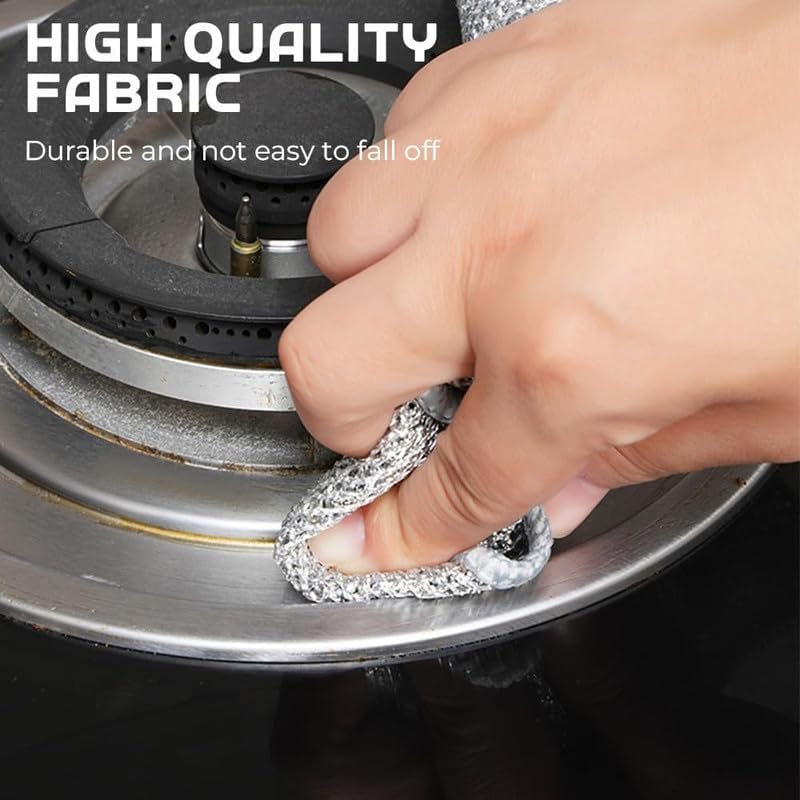 Multipurpose Wire Dishwashing Rags, 2024 New Metal Wire Dishwashing Cloths Towels Scrubs Cleans, Wet and Dry Wire Dishwashing Rags Non-Scratch Wire