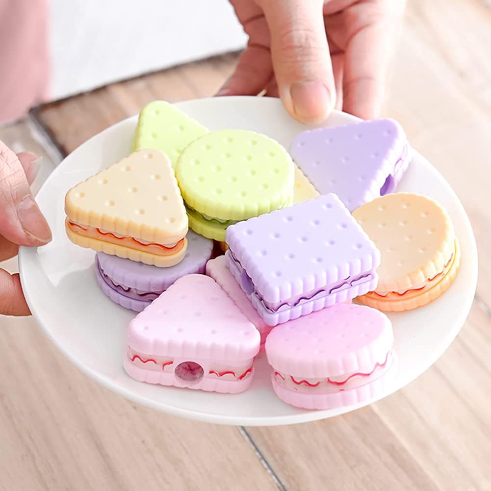 8 piezas de lindos sacapuntas de galletas para niños, niños y estudiantes de escuela primaria