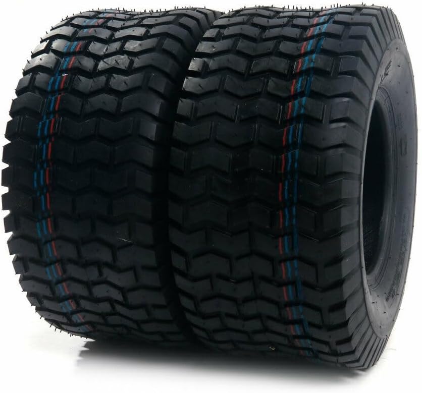 MOTORHOT 2 neumáticos de césped de 24 x 12.00-12 pulgadas, 6 capas, 24 x 12 x 12 pulgadas, para tractor de jardín, carrito de golf, neumáticos sin