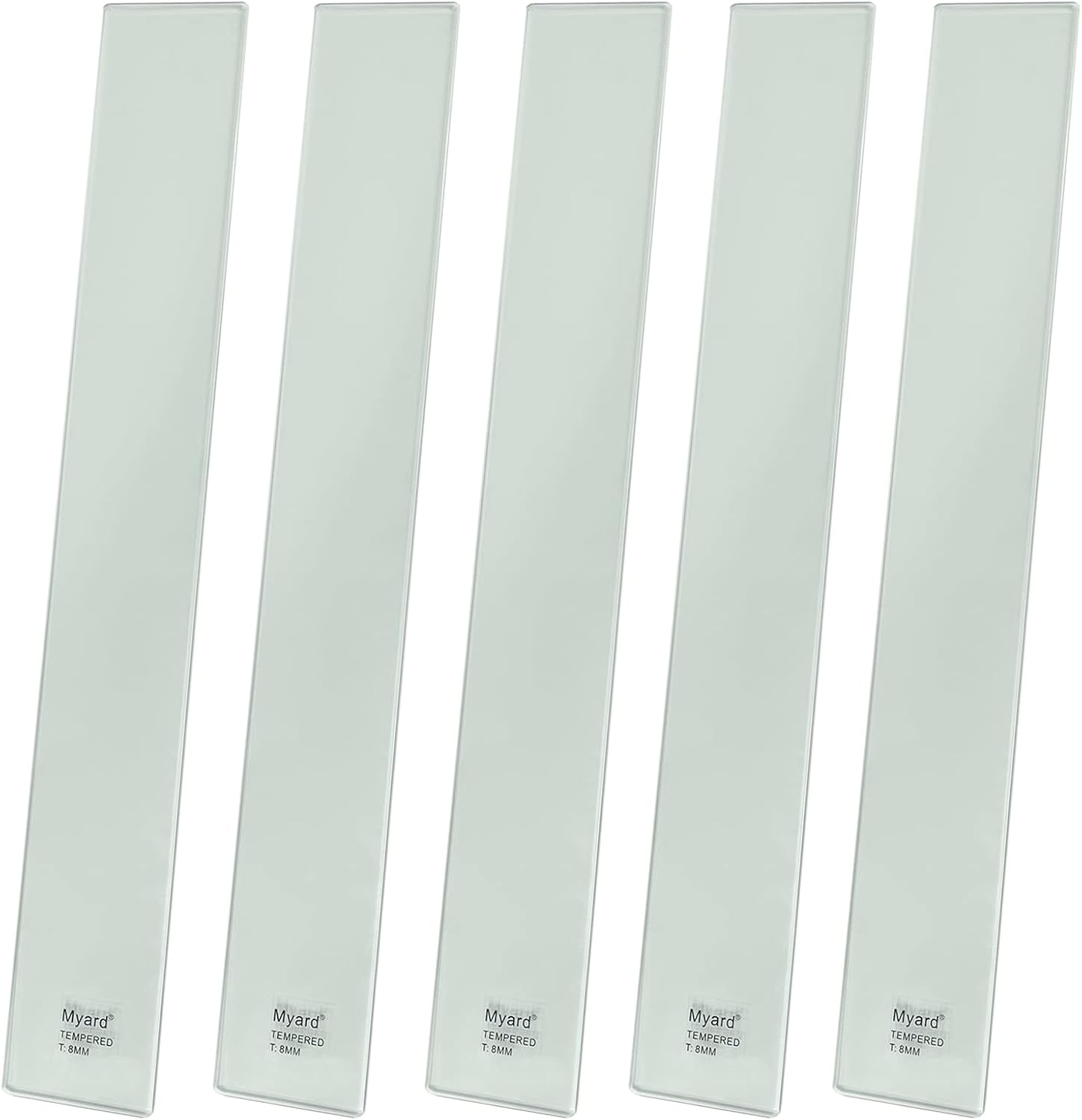 Scenic Frontier Balaustres de vidrio transparente templado para terraza, patio, valla, barandilla de madera o aluminio (longitud 26 pulgadas,
