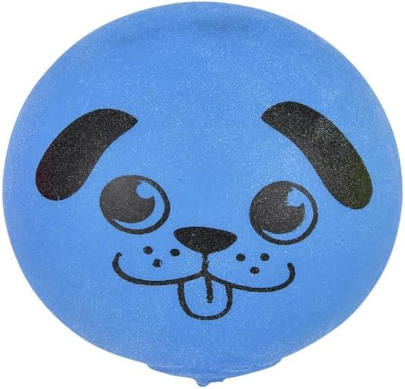 Bola de azúcar exprimible sensorial de 2.4 pulgadas, 6 unidades (caras de animales)