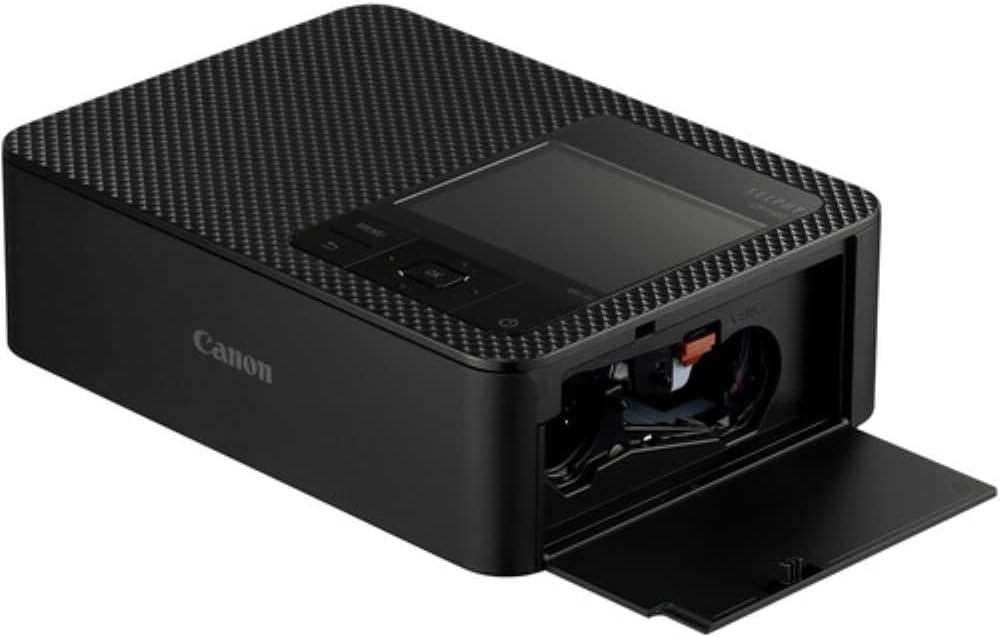 Canon SELPHY CP1500 – Impresora fotográfica compacta (negro) Paquete KP-108IN de tinta y papel de color + kit de limpieza de 5 piezas + paño de