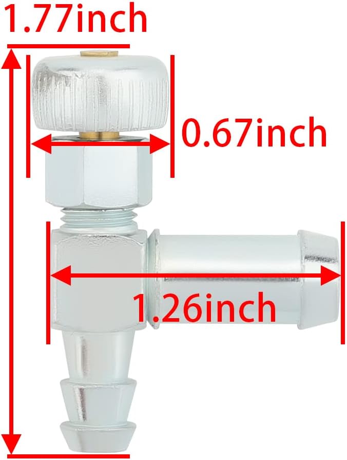Allong Filtro de manguera de combustible para tanque, válvula de cierre de gas, buje de ojal, se adapta a 3000 5000 6250 vatios Craftsman Coleman