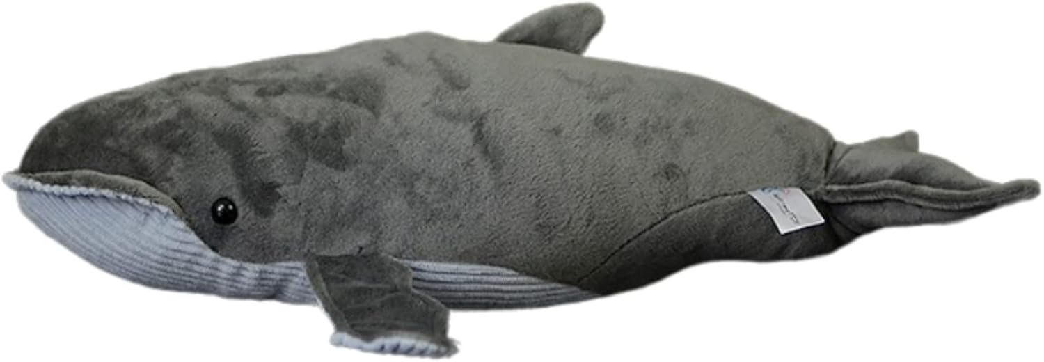 Juguete de peluche de ballena barbada de simulación, ballena barbada gris, animal de peluche suave, juguete realista de 20 pulgadas, relleno de