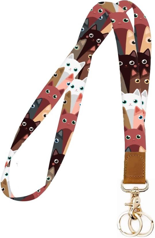 Cordones para llaves, llavero largo duradero para mujeres y hombres, lindo cordón para el cuello para soporte de tarjetas de identificación,