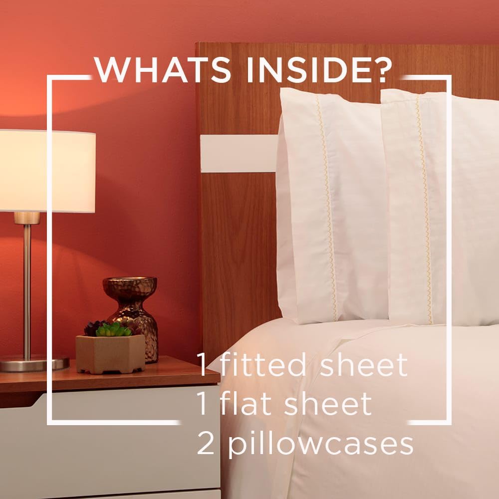 Homii Hotel – Juego de sábanas y fundas de almohada de lujo con bolsillos de 16 pulgadas de profundidad, microfibra ultrasuave, fácil ajuste,