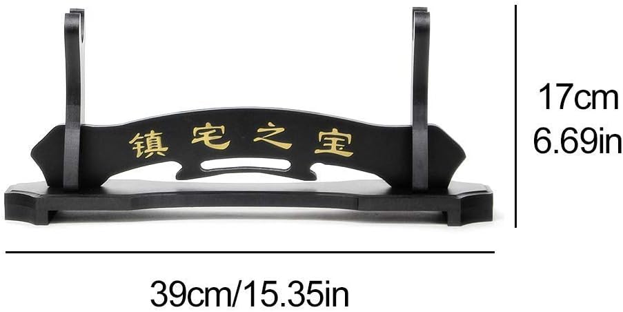 Samurai Sword Stand Holder Samurai Sword Rack Bracket for Japanese Katana Wakizashi – Black (Black 1Floor)