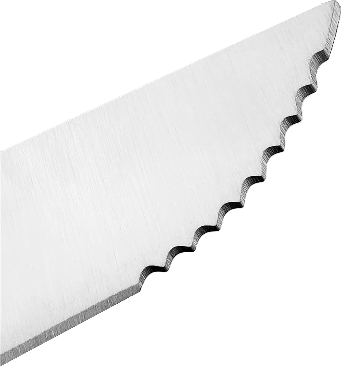 Ergo Chef Pro Series 2.0 – Juego de cuchillos para carne (4 piezas) de acero inoxidable de alto carbono, asas de madera de Pakka negra, estilo único