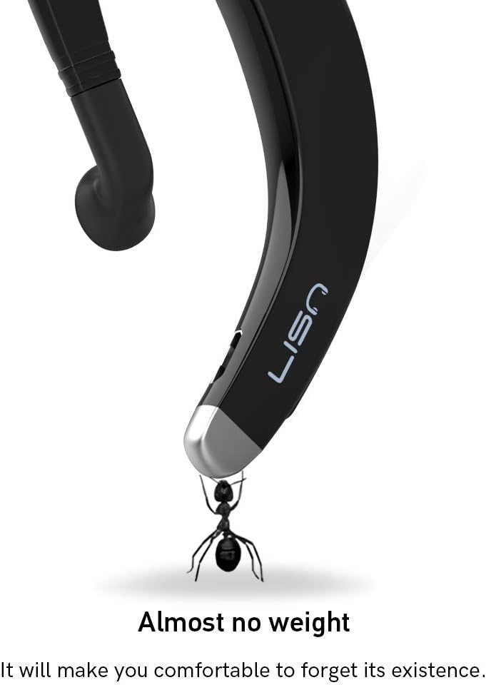 Auriculares Bluetooth con gancho para la oreja, auriculares Bluetooth inalámbricos de una sola oreja con micrófono, auricular Bluetooth ultraligero