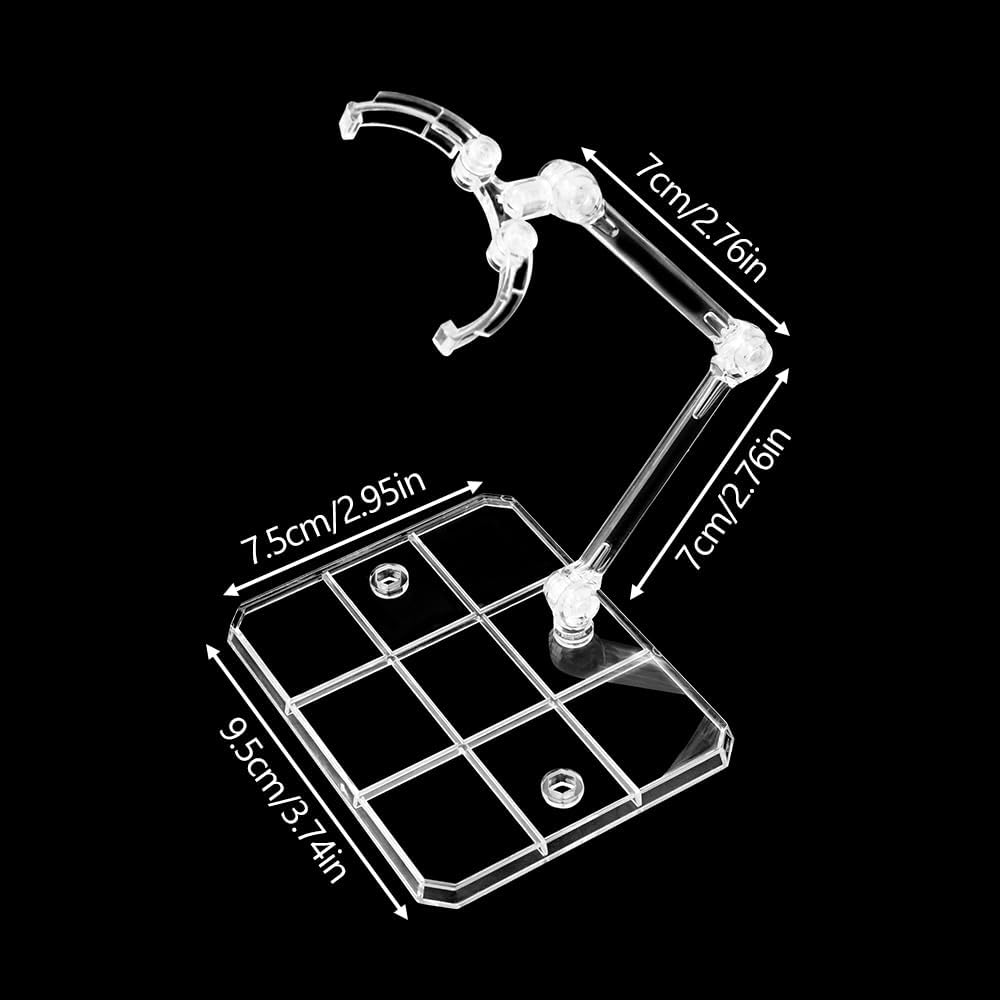 10 soportes para figuras de acción, soporte transparente para figura de acción de montaje, base de soporte para modelo de muñeca, compatible con