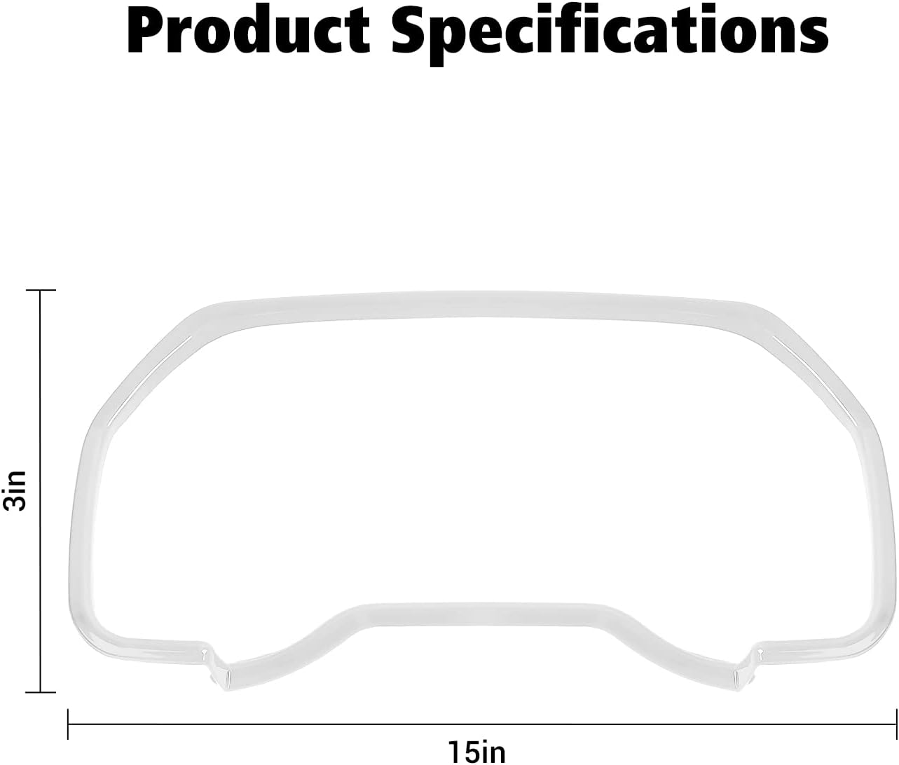 Voodonala Cubierta de anillo para Ford F150 2021 + tablero de instrumentos para Ford F150 2021 2022 Lightning (ABS, 1 unidad, blanco)