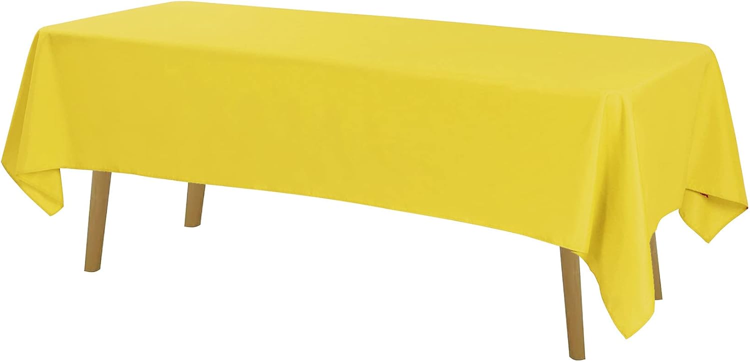 Mantel rectangular de tela de poliéster lavable de 60 x 84 pulgadas, para decoración de bodas, fiestas, comedores, banquetes (60 x 84 pulgadas,