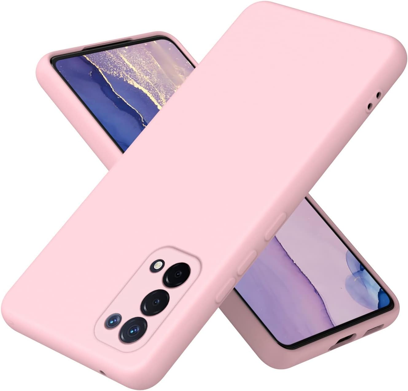 Funda de silicona antiarañazos compatible con Oppo A74 5GA54 5G, ultra delgada, a prueba de golpes, funda protectora de silicona líquida con forro