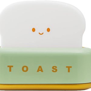 Bonita lámpara de tostadora para decoración de escritorio, pequeña luz LED regulable para tostadas y pan, luz nocturna recargable, luz portátil con Bonita lámpara de tostadora para decoración de escritorio, pequeña luz LED regulable para tostadas y pan, luz nocturna recargable, luz portátil con