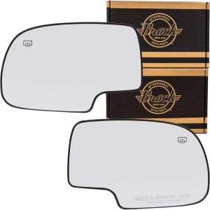 Brock Juego de repuesto para conductor y pasajero, espejos eléctricos para puerta lateral de vidrio y bases calentadas para camioneta Silverado Brock Juego de repuesto para conductor y pasajero, espejos eléctricos para puerta lateral de vidrio y bases calentadas para camioneta Silverado