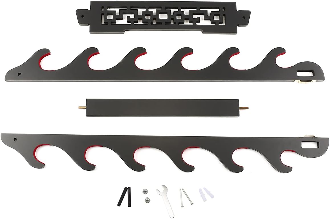 Soporte de pared Katana para espada  6 niveles Samurai Sword Display Rack Wand Wakizashi Tanto Soporte de pared Soporte de espada