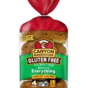 Canyon Bakehouse – Bagels Everything sin gluten, 14 onzas (3 paquetes de 4 bagels por paquete) Canyon Bakehouse – Bagels Everything sin gluten, 14 onzas (3 paquetes de 4 bagels por paquete)