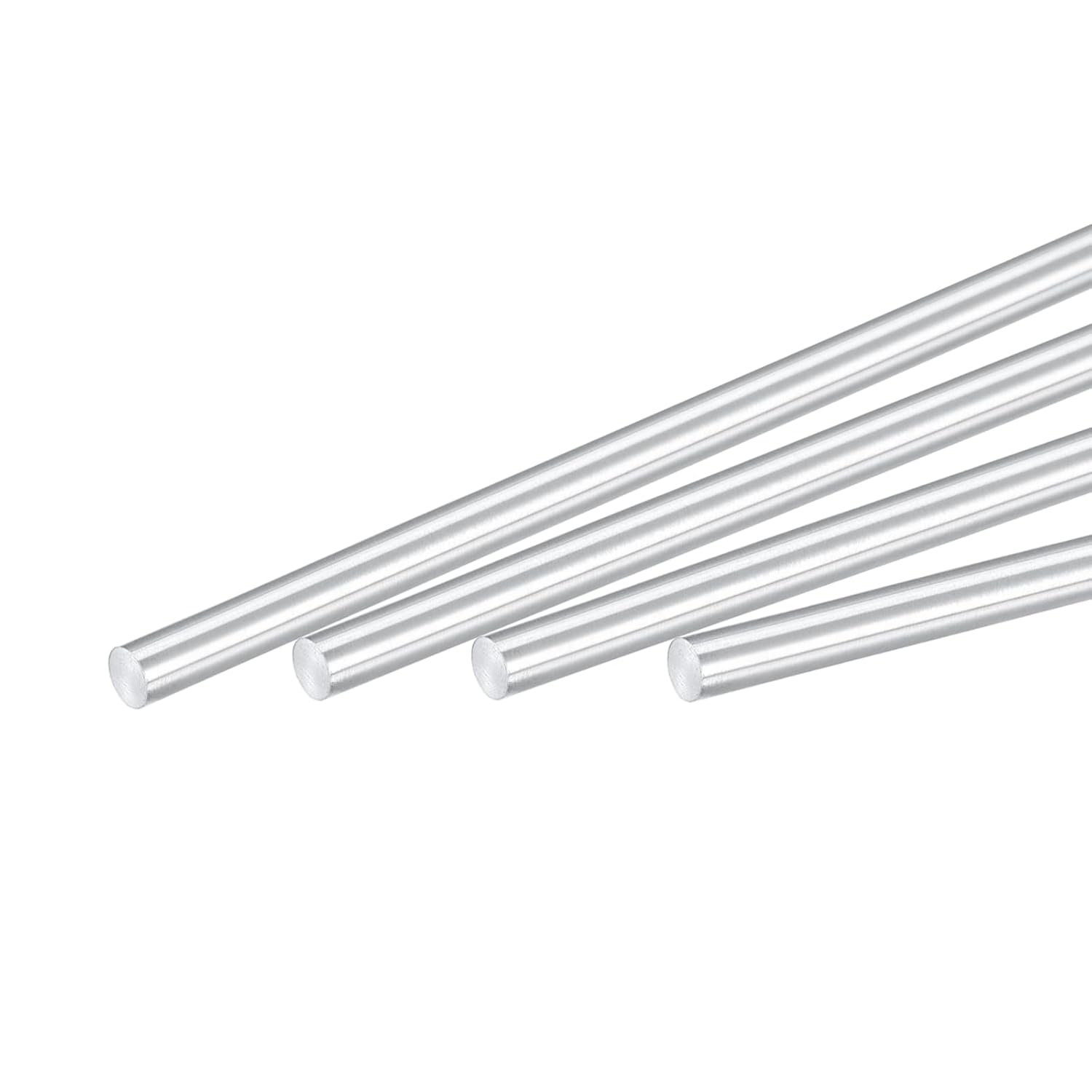 MECCANIXITY Varilla redonda de aluminio macizo de 0.157 in de diámetro, 15.748 in de longitud, para manualidades, paquete de 4