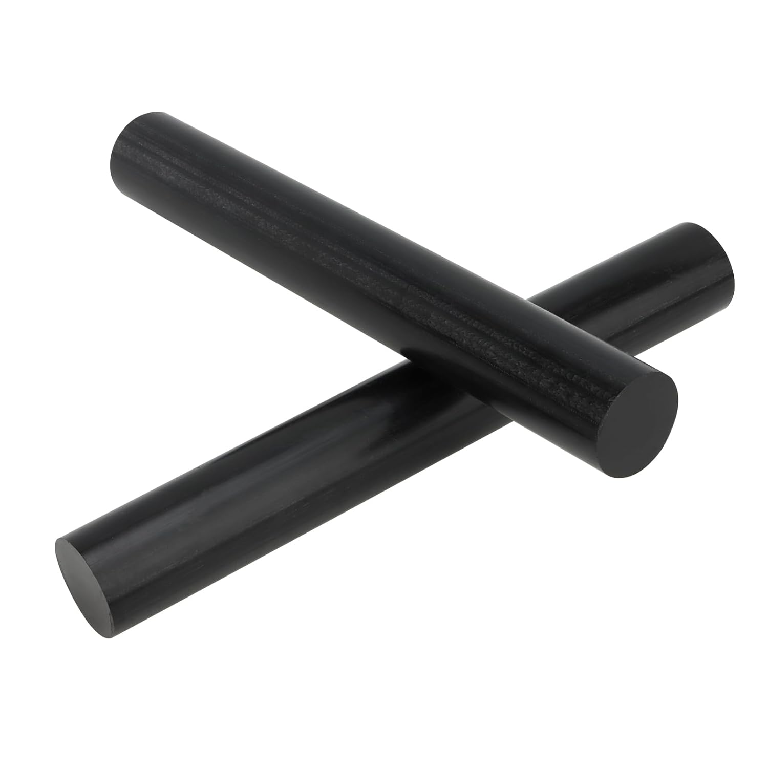 2 varillas de copolímero de acetal redondas negras de 1.5 x 12 pulgadas, varillas largas de plástico con pompones, barra de plástico para bujes,
