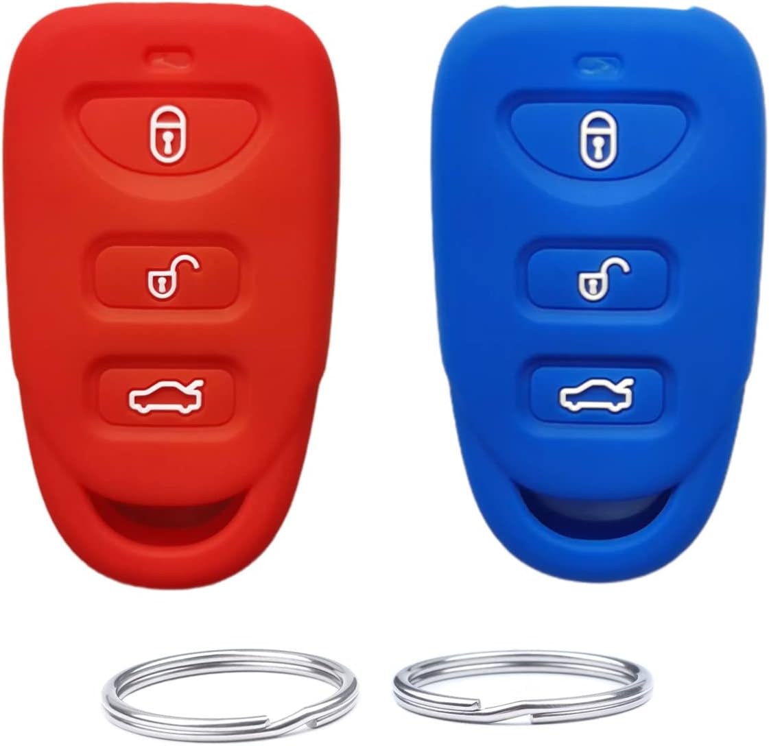 Funda inteligente de silicona para llavero remoto compatible con Hyundai Accent Elantra Genesis Sonata Kia Forte Optima Rondo Sorento Spectra.