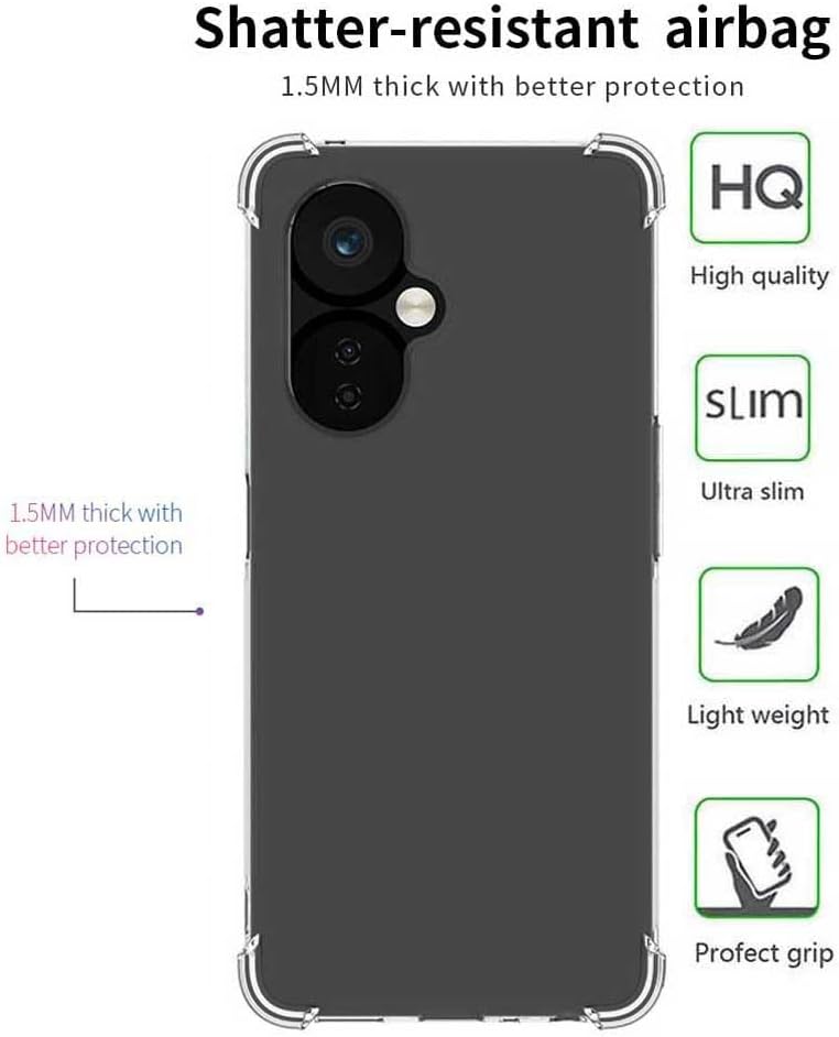 Lmposla Funda para OnePlus Nord CE 3 Lite 5G, Oneplus Nord N30 5G, para niñas y mujeres, a prueba de golpes, delgada, ultrafina, flexible, de