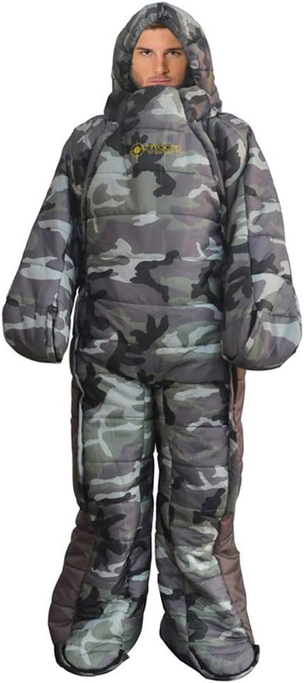 Gaorui Saco de dormir para mamá humanoide saco de dormir para acampar al aire libre, saco de dormir de invierno para interiores y exteriores,