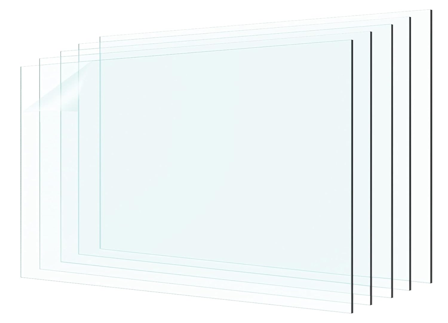 Hojas acrílicas de 18 x 24 pulgadas, láminas de policarbonato de 0.04 pulgadas de grosor, ideales para vidrio de reemplazo de marcos de póster,
