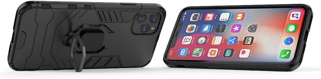 Mizivn Funda para iPhone 15 Pro Max, protección contra caídas de grado militar, TPU a prueba de golpes con anillo de montaje en automóvil, color