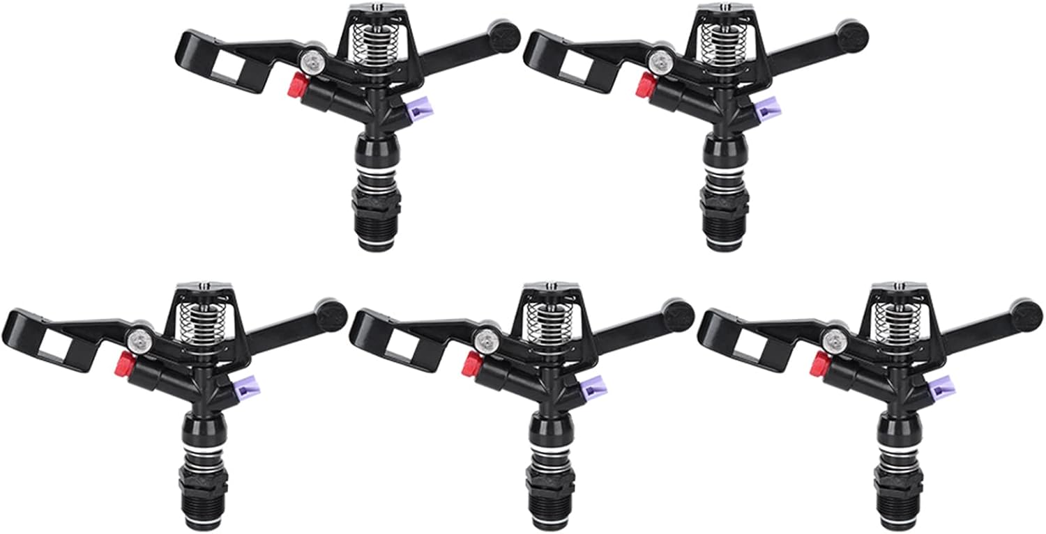 Fydun 5Pcs Nozzle Rotating Rocker Spraying Tool 34in DN20 M Thread for Agricultural Irrigation 5Pcs Nozzle Rotating Rocker for Family