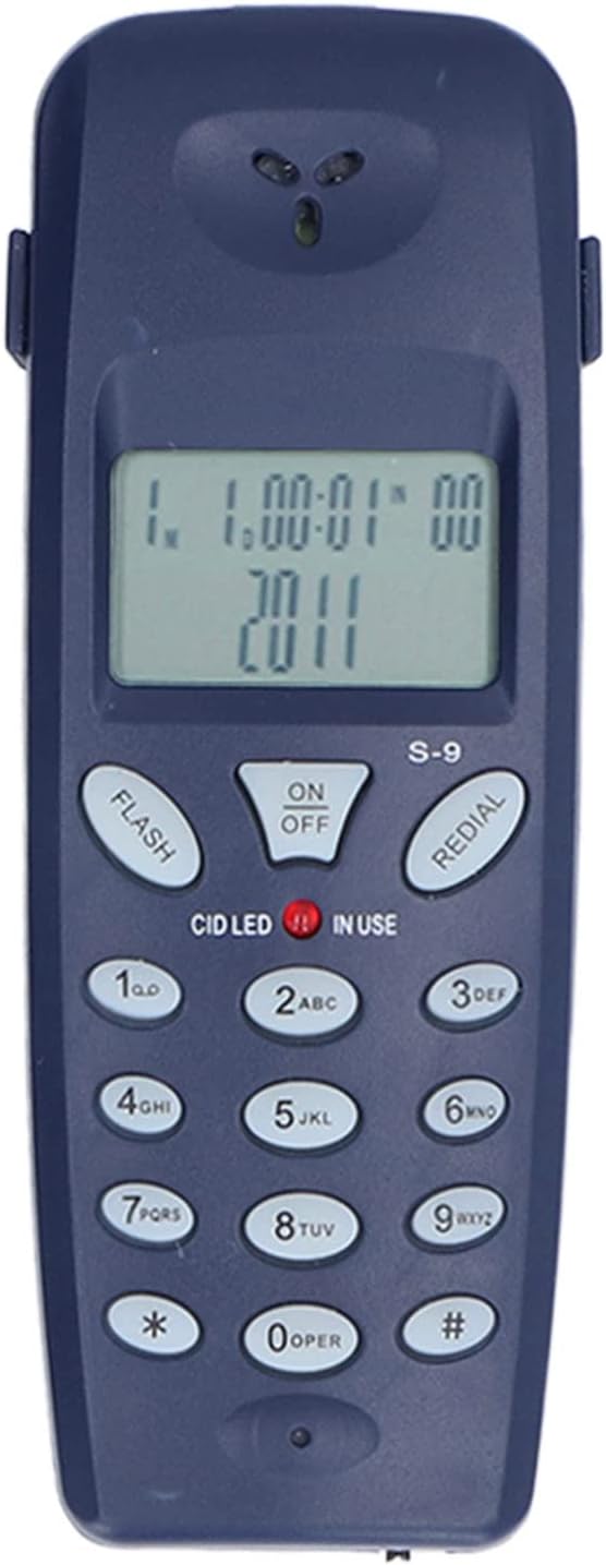 Teléfono con cable, FSK, DTMF Identificador de llamadas Teléfono fijo con cable, con función de pausa de redireccionamiento, visualización de fecha
