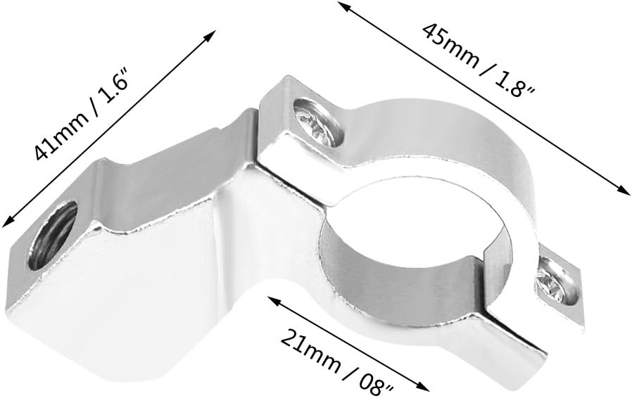 aqxreight – Soporte de espejo para manillar, soporte de espejo retrovisor de motocicleta de 0.394 in, soporte para adaptador de espejo de montaje en