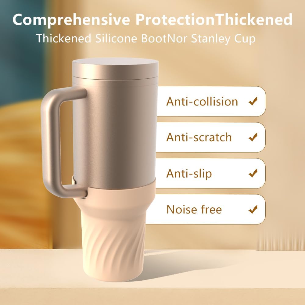 Funda protectora de silicona antideslizante para vaso Stanley de 40 onzas, funda protectora para vaso Stanley H2.0 de 40 onzas y accesorios de vaso