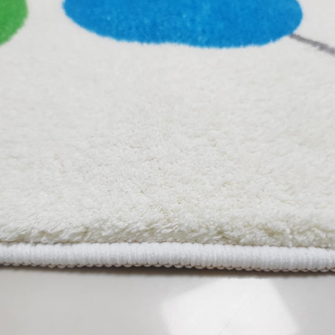 Poowe Alfombra de juego para niños con globos coloridos, alfombra redonda para guardería, alfabeto, suave, antideslizante, para el dormitorio de los