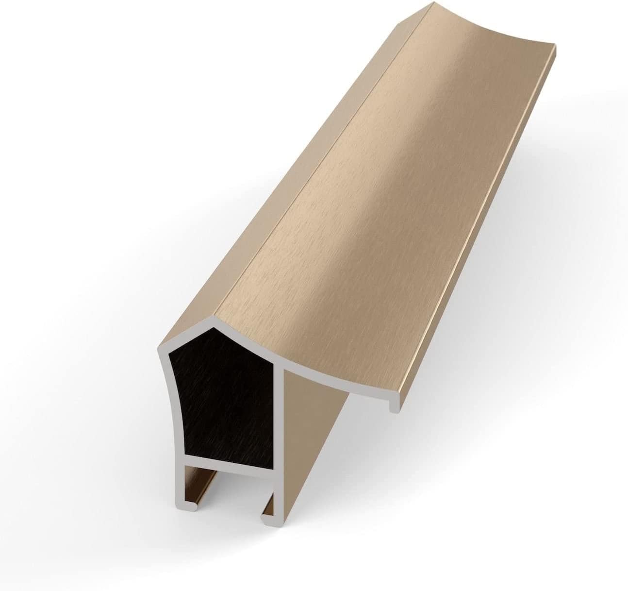 Frame My TV Deco – Marcos de TV prismáticos de aleación, bisel de oro pálido compatible solo con Samsung The Frame TV (50 pulgadas, compatible con